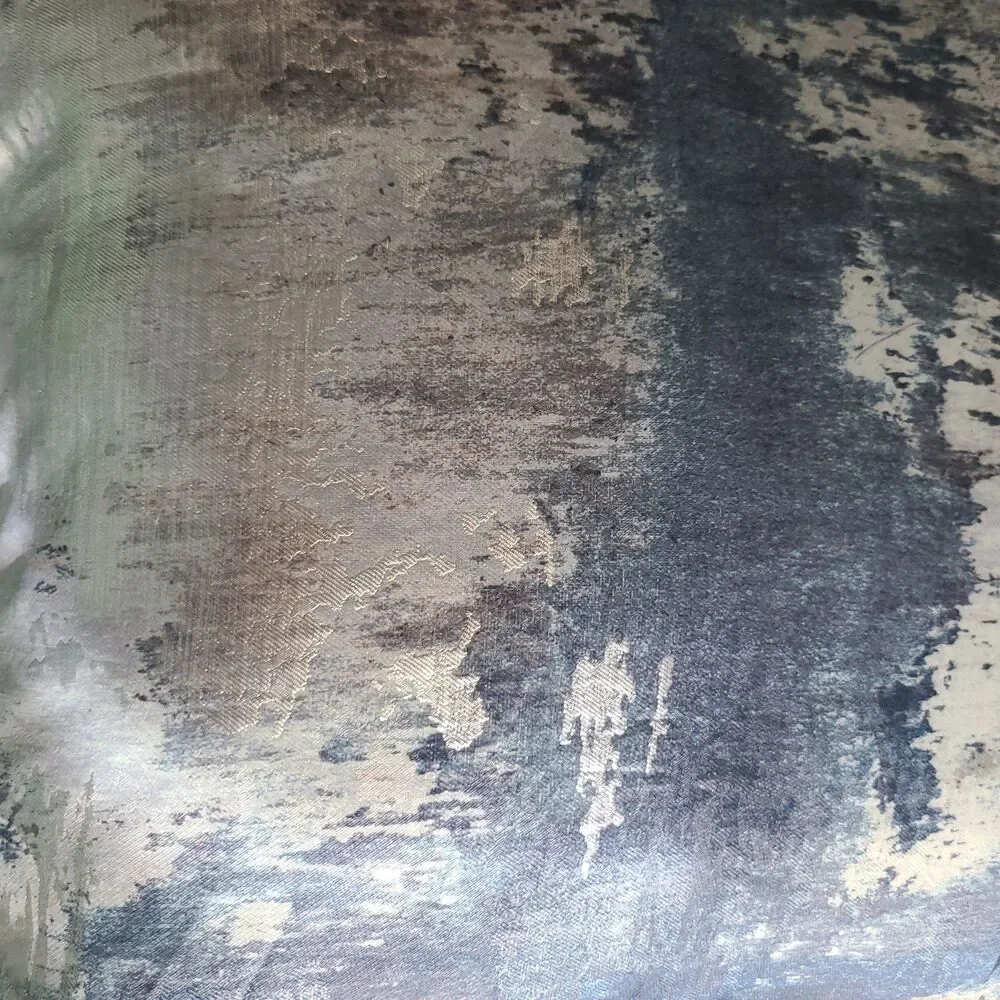 West Elm Abstract Haze blue silver 20x20 cover Throw Pillow NEW